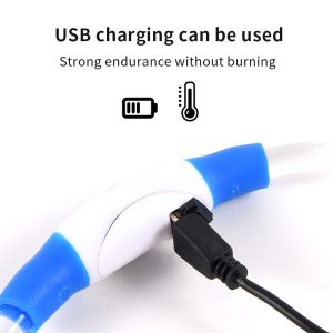 Luminous Fiber Optic LED Light-emitting Pet Collar Multi-color USB Charging Dog Collar Can Be Cut Short - Image 4