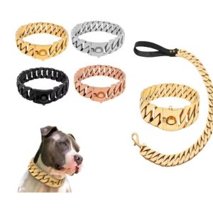 Metal	pet Collars   Leashes28 Inch 70cm Long	female Dog Necklace	collar Perros	dog Tag Chains - Image 5