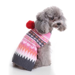 Luxury Christmas Dog & Cat Clothes Warm Winter Waterproof Sweaters Striped Snowflake Design Durable Polyester Material - Image 5
