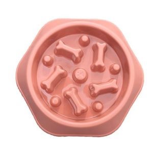 Fish Bone Anti-choking Non-slip Anti Black Mouth Simple Lovely Pet Dog Cat Water Bowl Slow Food Feeder - Image 5