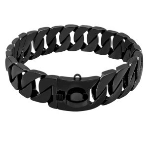 Luxury Modern Thick Stainless Steel Dog Necklace Collar Gold Finish 24 Inch/60cm Adjustable S/M/L Sizes - Image 5