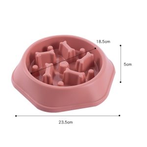 Fish Bone Anti-choking Non-slip Anti Black Mouth Simple Lovely Pet Dog Cat Water Bowl Slow Food Feeder - Image 6