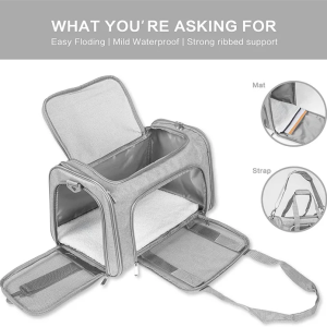 Foldable Pet Carrier Dog Cat Travel Bag Carrying Pet Trolley Carrier - Image 6
