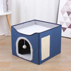 Comfort Warmth Four Seasons Storage Double Layer Folding Pet Nest Cage Car Dual Use Dog Cat House - Image 6