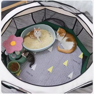 France Blue and Black 600D Oxford Cloth	waterproof	pet Cages Dag Cat Home House Pet Tent Outdoor	pet Playpen - Image 5