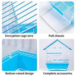 Blue/Red/green Small and Medium Size Portable Pigeons Parrot Cage Canary Pet Breeding Cage Wholesale Birds Cages With Roof - Image 5