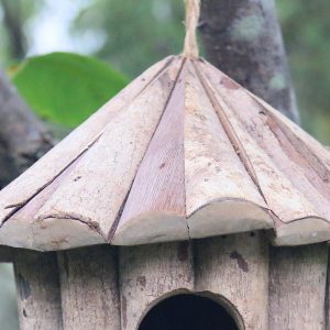 Handmade White Wood Wholesale Spot Hanging Waterproof Windproof Small Parrot Bird House Nest - Image 5