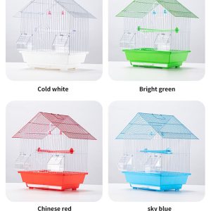 Blue/Red/green Small and Medium Size Portable Pigeons Parrot Cage Canary Pet Breeding Cage Wholesale Birds Cages With Roof - Image 4