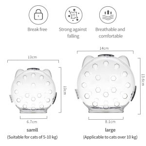New Cat Space Head Cover Adjustable Kitten Helmet Prevent From Cats Biting Chewing Grooming Breathable Cat Hood - Image 5