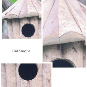 Handmade White Wood Wholesale Spot Hanging Waterproof Windproof Small Parrot Bird House Nest - Image 4