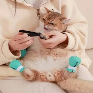 Cat Bath Washing Nails Foot Cover Multi-functional Silicone Anti-slip and Anti-scratch Adjustable Pet Shoes  Paw  Claw Cover - Image 3