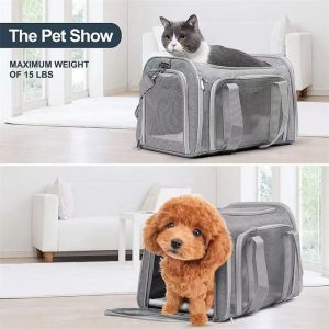 Foldable Pet Carrier Dog Cat Travel Bag Carrying Pet Trolley Carrier - Image 4