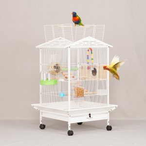 Manufacturer Wholesale Black Big Space Durable Metal Iron Solid Bird Cage - Image 6