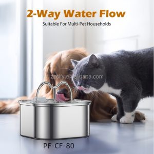 New Wholesale Round Stainless Steel Pet Dog Water Dispenser Cat Water Fountain Pet Feeder Bowl - Image 4