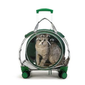 Travel Space Capsule Rolling Luggage Pet Trolley Carrier Bag Portable Cat Puppy Bag Pet Carrier Transport Backpack on Wheels - Image 1