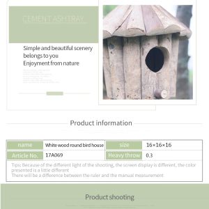 Handmade White Wood Wholesale Spot Hanging Waterproof Windproof Small Parrot Bird House Nest - Image 3
