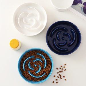 Anti-Slip Rose Shape Ceramic Healthy and Practical Glazed Pet Feeder Dog and Cat Slow Feeder Bowl for Water Food - Image 5