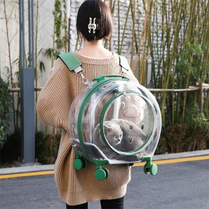 Travel Space Capsule Rolling Luggage Pet Trolley Carrier Bag Portable Cat Puppy Bag Pet Carrier Transport Backpack on Wheels - Image 5