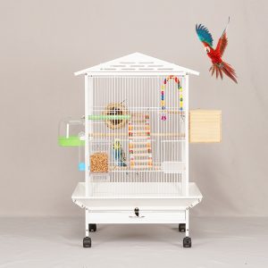 Manufacturer Wholesale Black Big Space Durable Metal Iron Solid Bird Cage - Image 4
