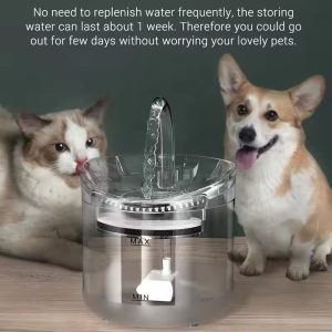 Transparency Water Tank	pet Water Fountain Flower	drinking Fountain for Cats	Water Dispenser Bowl - Image 2