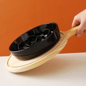 Anti-Slip Rose Shape Ceramic Healthy and Practical Glazed Pet Feeder Dog and Cat Slow Feeder Bowl for Water Food - Image 3