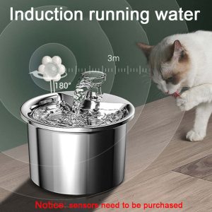 Stainless Steel Cat Water Fountain Circulating Automatic Pet Water Smart Feeder - Image 4