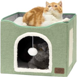 Comfort Warmth Four Seasons Storage Double Layer Folding Pet Nest Cage Car Dual Use Dog Cat House - Image 3
