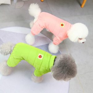 In Stock Cotton-padded Cute Pet Apparel Dog Clothes Autumn and Winter Jacket Thicken Outerwear Warm Clothes Dog Coat - Image 3