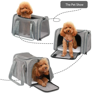 Foldable Pet Carrier Dog Cat Travel Bag Carrying Pet Trolley Carrier - Image 3