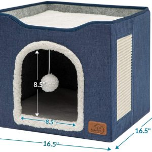 Comfort Warmth Four Seasons Storage Double Layer Folding Pet Nest Cage Car Dual Use Dog Cat House - Image 4