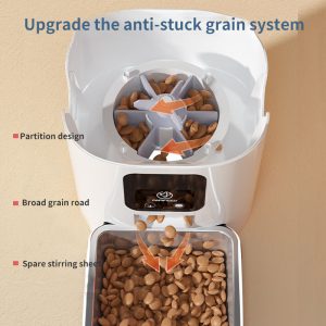 Hot Selling Intelligent 6L Smart Electric Pet Automatic Food Feeder With Double Stainless Steel Bowls - Image 3