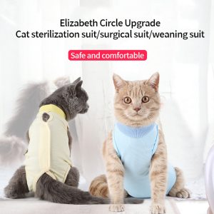 New Manufacturers Breathable Anti-licking Cotton Cats After Surgery Cloth Pet Pet Surgical Clothing Cat Sterilization Clothes - Image 3