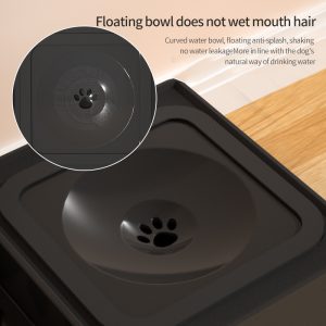 Adjustable Height Protect Pet Spine Double Bowl Stainless Steel and Floating Zero Splash Bowl Dog Slow Feeder for Water Food - Image 4