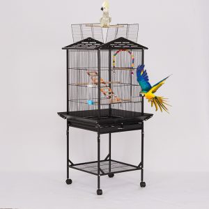 Manufacturer Wholesale Black Big Space Durable Metal Iron Solid Bird Cage - Image 5