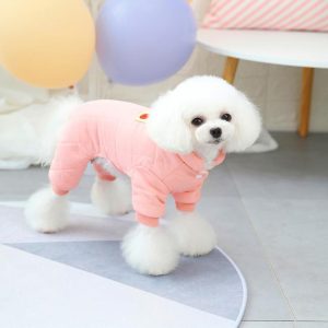 In Stock Cotton-padded Cute Pet Apparel Dog Clothes Autumn and Winter Jacket Thicken Outerwear Warm Clothes Dog Coat - Image 4