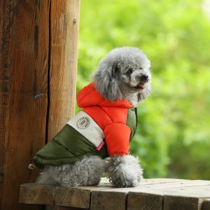 In Stock Cotton-padded Pet Apparel Dog Clothes Autumn and Winter Jacket Thicken Outerwear Warm Clothes Dog Coat - Image 3