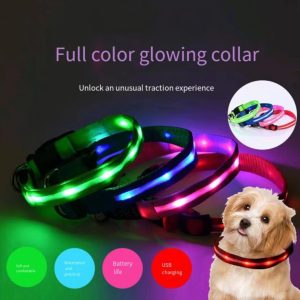 High-End Designer Customized Print Charging Luminous Led Lighting Dog Pet Collar - Image 3