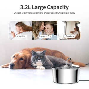 Instock Popular 3.2L Stainless Steel Faucet Water Fountain Pet Feeder Stainless Steel Water Dispenser - Image 6