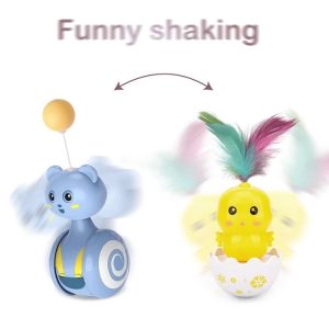 Cat Interactive Feather Toys Pet Bumbler Funny Toy Interactive Cats Toys Cat Rolling Teaser Feather Wand Toys Rotating Ball - Image 6