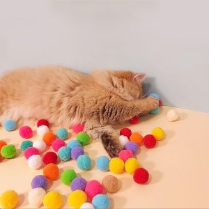 Cat Toy Ball Launcher Gun Cat Fetch Toy Gun Shooter Plush Ball Shooting Gun With 20Pcs Pom Pom Balls  Toys Interactive For Indoor Cats - Image 5