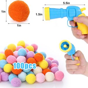 Cat Toy Ball Launcher Gun Cat Fetch Toy Gun Shooter Plush Ball Shooting Gun With 20Pcs Pom Pom Balls  Toys Interactive For Indoor Cats - Image 9