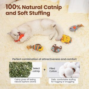 Cat Toys Jungle Animals Bite Resistant Catnip Toys, Interactive Cat Kicker Toys For Indoor Cats, Promotes Kitten Exercise - Image 4
