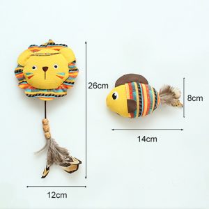 Cat Toys Jungle Animals Bite Resistant Catnip Toys, Interactive Cat Kicker Toys For Indoor Cats, Promotes Kitten Exercise - Image 5
